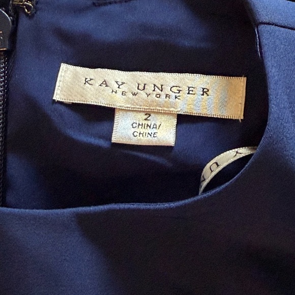 NEW without tags Kay Unger Owen Gown/Jumpsuit in color Indigo Navy - Picture 5 of 10